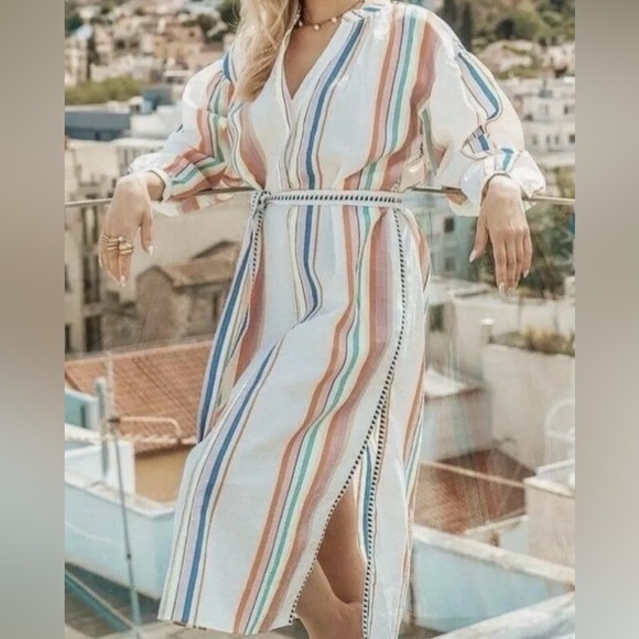 Lemlem x H&M lycocell-blend kaftan dress - Picture 2 of 7